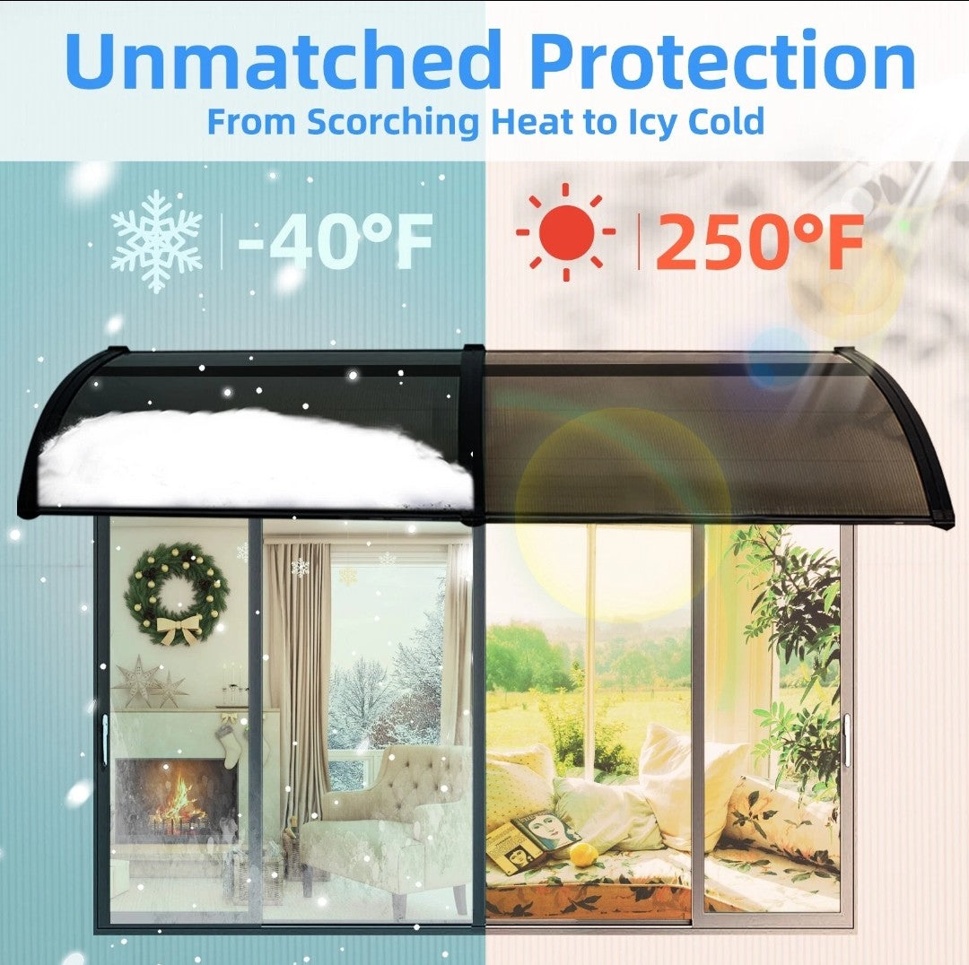 40" by 48" Window Awning Door Canopy for Patio