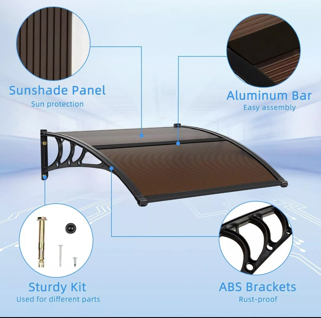 40" by 48" Window Awning Door Canopy for Patio
