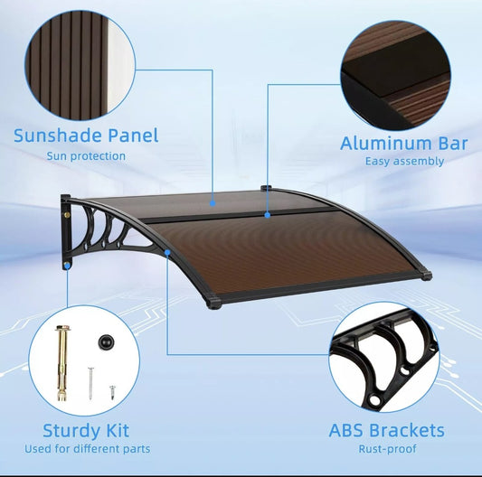 40" by 48" Window Awning Door Canopy for Patio